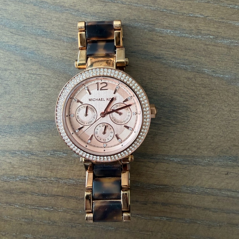 Michael Kors Rose Gold and Tortoise Women's Watch